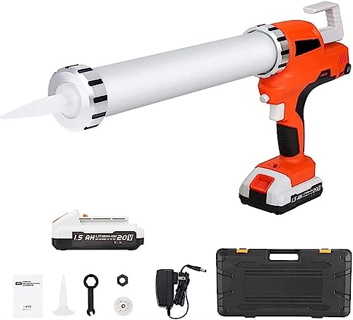 Pistolet à calfeutrer sans fil – Pistolet adhésif à piles 20 V pour cartouches de 283,5 à 567 g et paquets de saucisses – Comprend 1 batterie