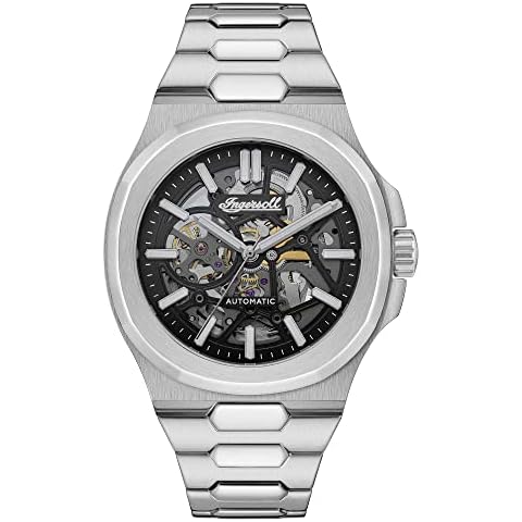 Ingersoll 1892 The Catalina Mens 42mm Automatic Watch with Black Dial and Stainless Steel Bracelet - I12501 Cover