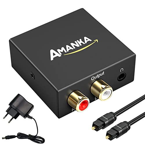 ✔【96KHZ DIGITALE ANALOGICO AUDIO CONVERTITORE】Il convertitore audio da digitale ad analogico trasforma il segnale audio digitale (Toslink o Coaxial) in un segnale stereo analogico (Cinch dx/sx + 3.5mm). [Nota: Questo prodotto è irreversibile da usare, l'audio Dolby e i canali 5.1 non sono supportati, Prima dell'uso, si prega di impostare in anticipo i dispositivi sul formato audio PCM e controllare che tutti i cavi siano ben collegati per evitare problemi di rumore]