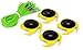 Tee Claw Golf Tee Holder, Golf Mat Tee, Golf Alignment String, Baseball Agility Training for Indoor and Outdoor, Made in The USA (4 Pack Black/Yellow)