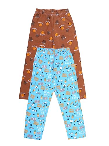 Image of KiddoPanti Boys Printed Pyjama | 100% Cotton Single Jersey Fabric | All Over Printed Design | Relax Fit & Ankle Length | Pyjama Pant