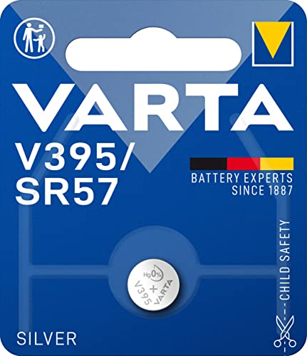 VARTA Batterien V395/SR57 Knopfzelle 1 Stück Silver Coin 1 55V kindersichere Verpackung für elektronische Kleingeräte - Uhren Autoschlüssel Fernbedienungen Waagen