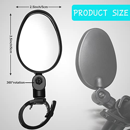 Espejo retrovisor de bicicleta de gran angular y material acrílico duradero para manillares 2