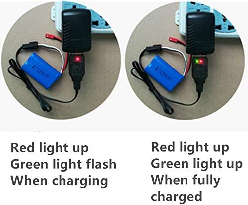 Miniatura 5 de Batería de litio recargable 500mAh 6.4V JST+SM3P enchufe para WLTOYS 18401 18402 RC coche electrodomésticos equipo de iluminación con cable de carga