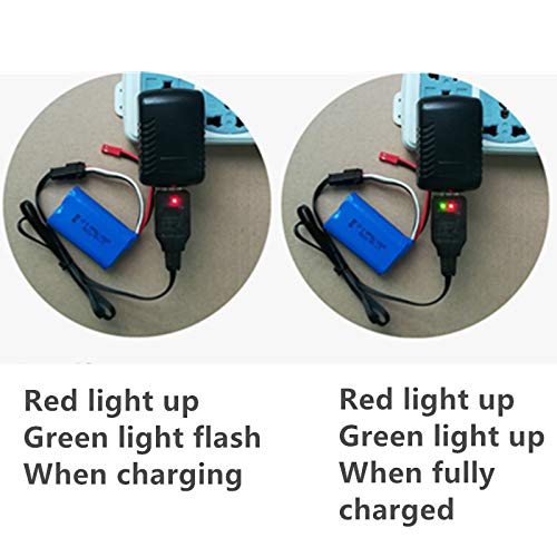 Rechargeable Lithium Battery 500mAh 6.4V JST+SM3P Plug for WLTOYS 18401 18402 RC Car Household Electric Appliances Lighting Equipment with USB Charging Cable