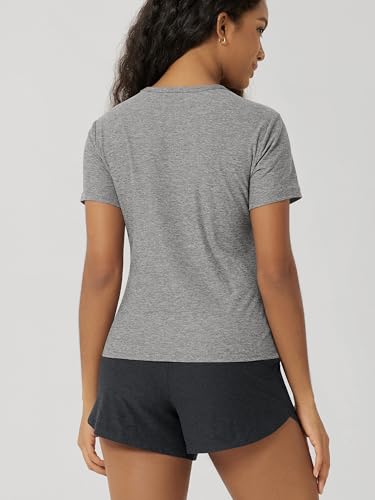 Image of ODODOS Women's Short Sleeve Performance T-Shirts - Ultra Soft odSTRATUM Tech Crew Neck Tee UPF 50+ Essential Top