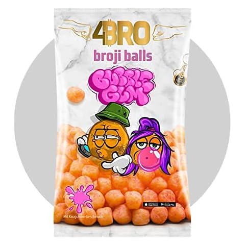 4BRO Broji Balls Bubble Gum - Süße Mais-Bällchen mit Kaugummi-Geschmack - Vegetarisch & Glutenfrei Cover