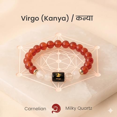 Image of ARDEN Zodiac Crystal Bracelet for Men & Women | All Rashi Crystal Bracelets | Natural Healing Stone Astrology Bracelets | Adjustable Energy Bracelet for Wealth, Positivity & Protection | Birthday Gift