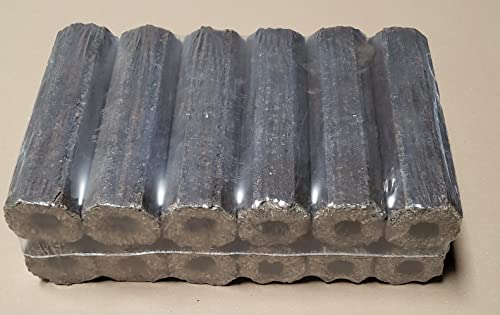 Hartholzbriketts Pini&Kay 20 kg (2X 10kg), Eichenholzbriketts, 8-eckig mit Zugloch, Brennholz für Kamin, Ofen, Dutch und Feuerschale Cover