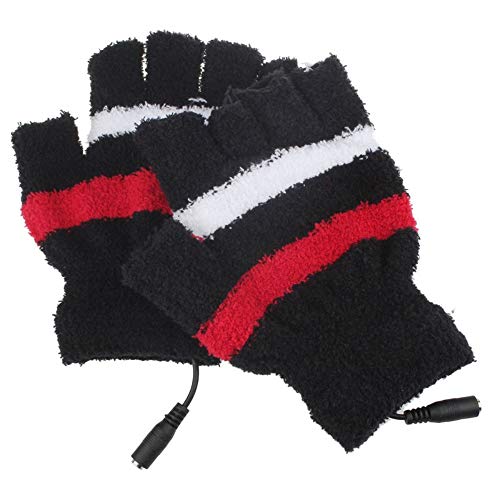 iTLOTL USB Heating Winter Hand Warm Gloves Heated Fingerless Warmer Mitten