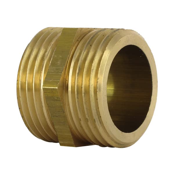 Raccord laiton à visser - Lot de 25 Mamelons Laiton Égal mâle/mâle 3/4" (20/27) - Joint Plat -