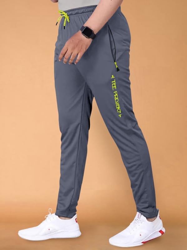 Image of Pinkmint Lycra Soild Track Pant for Men & Elastic Jogger Gym Wear, Yoga Wear, Sports, Regular Wear (Pack of 1)