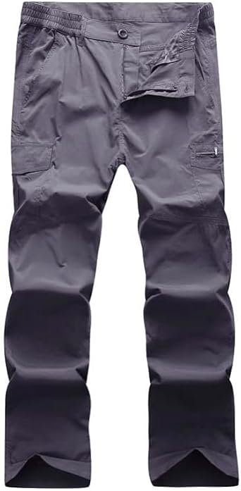 Kolongvangie Cargo Pants Quick Dry Hiking Mens Outdoor Casual Workout Breathable Pant with Multi-Pocket