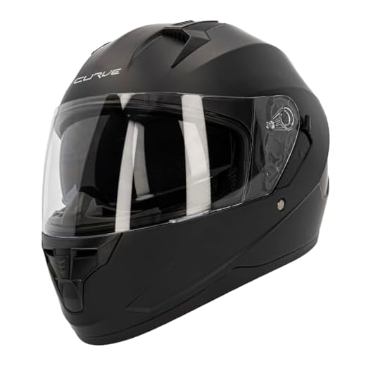 Casco Moto Integral Curve Lead Negro Mate, Material ABS, Visor Solar Ahumado, Cierre micrométrico, Adultos, Hombre y Mujer, ECE 22.06 (M)