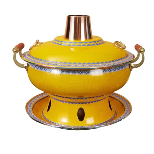 Olla China de Cobre para Hot Pot 32 cm Amarilla miniatura 1