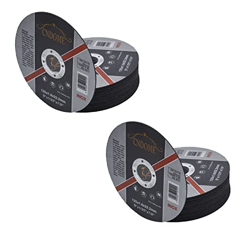 mitoharet 5 in x 0.04 in x 7/8 in Metal & Stainless Steel Cutting Wheel, 50-Pack Cut-Off Wheels, Thin Metal Cutting Disc for Angle Grinder