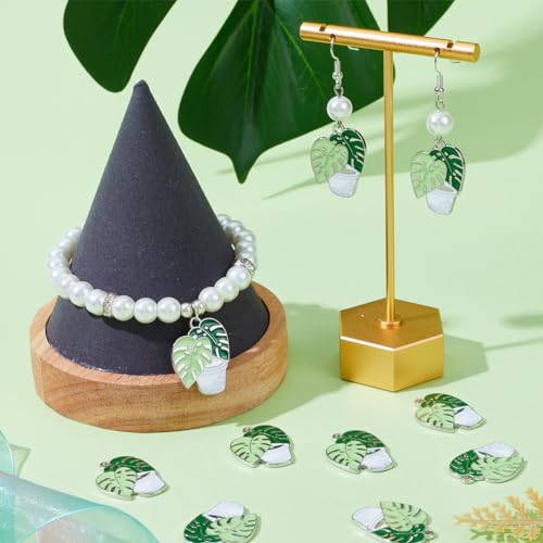 Breloques en Forme de Feuille d'Émail pour Créer vos Bijoux