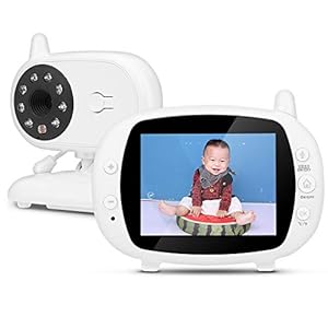 Babyfoon, Nachtzicht Camera Babyfoon, Temperatuurweergave LCD-scherm voor Babykamer Slaapkamer(Europese stroomvoorziening, Babyfoon)