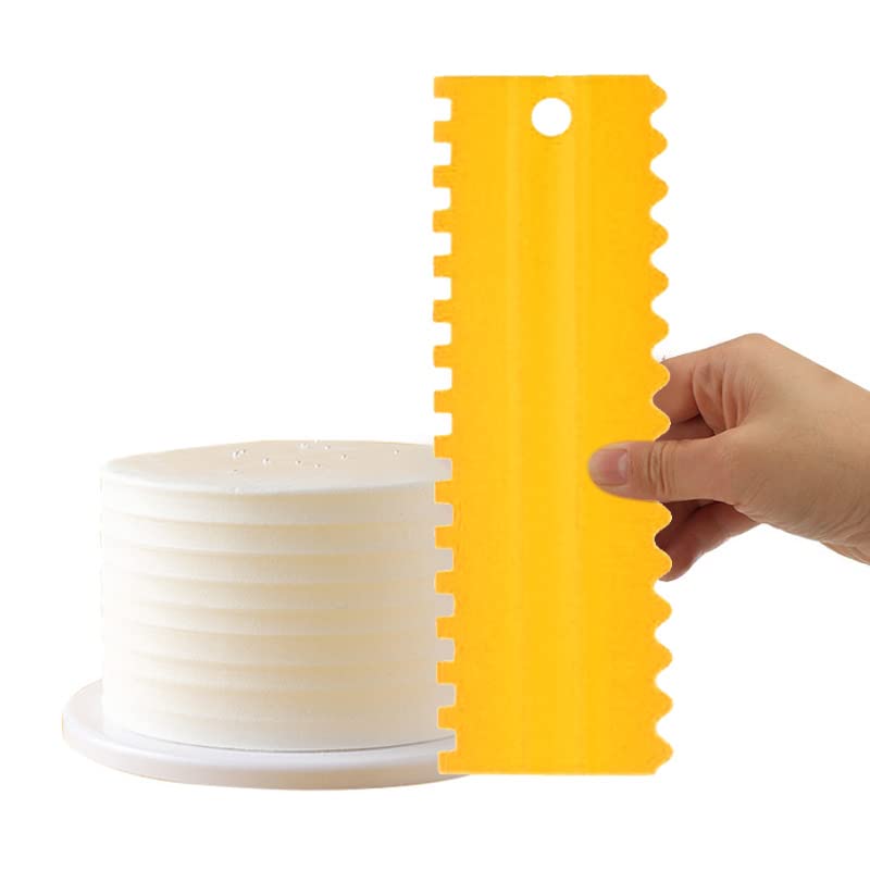 Set di raschietti per torte da 4 pezzi - Strumenti per decorare glassa più liscia e torte per crema al burro, fondente, biscotti Strumento professionale per fornure di cottura  15