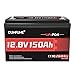DUMFUME 12V 150Ah LiFePO4 Lithium Battery-1920Wh Built-in 100A BMS Deep Cycle Battery for Solar System, RV Camper, Home Backup Power,Marine,Off-Grid Applications