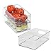 2 Piezas Frigoríficos Organizadores de Cajones, Cajas de Almacenaje para Nevera, Almacenamiento Transparente Nevera, Nevera Envases de Plástico para Alimentos, para Refrigerador Barra De Bar Cocina