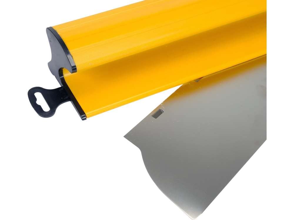 Vorel - Coltello da pannello in acciaio inox da 0,3 mm, larghezza lama 1200 mm, manico a Z extra leggero per intonacare pareti e soffitti, spatola larga per intonaco