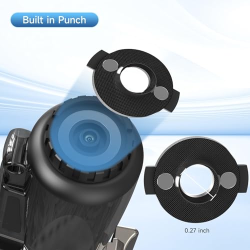 Encendedor Quad Jet Flame resistente al viento negro miniatura 4