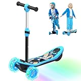 iScooter E Scooter Kinder von 3-12 Jahren,2 in 1 E Roller für Kinder mit 12V 5Ah Batterie und Farblichtereffekt, Elektro Roller mit 5 Zoll Rädern, KinderRoller mit Reichweite bis 10 km,Max 50 kg