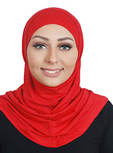 AL AMIRA Two Pieces Hijab (Red)