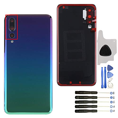YWL-OU Tapa de Batería para Smartphone para Huawei P20 Pro Tapa de Batería, Tapa Trasera con Una Serie de Herramientas Multifunción (Iridiscente)