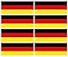 4-prints 8 St. Aufkleber Flagge/Fahne Deutschland, Vinyl (45x18mm)