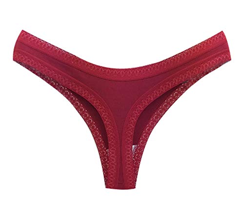 Kit 12 Calcinhas Fio Dental Algodão Rendinha Lisa (G)