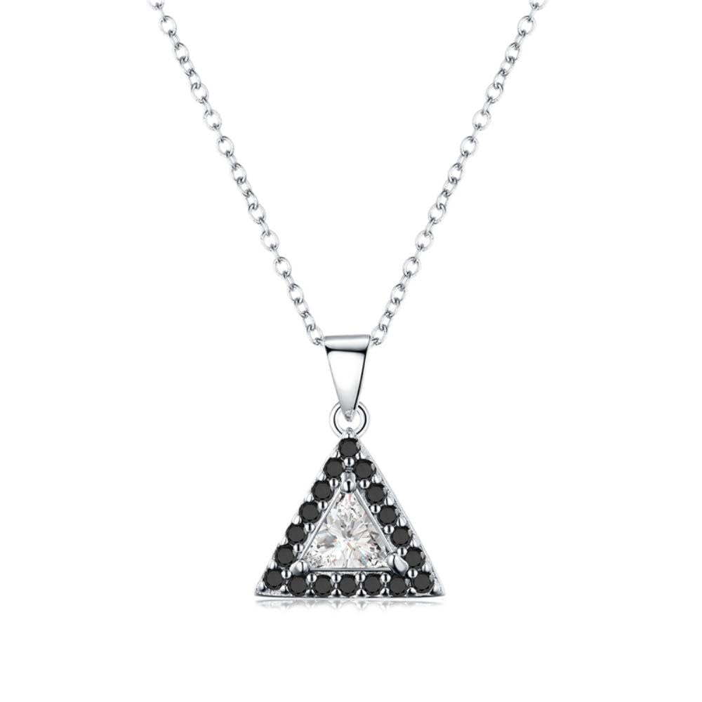 Pendentif triangle noir et blanc pour sublimer vos tenues de bureau et soirées