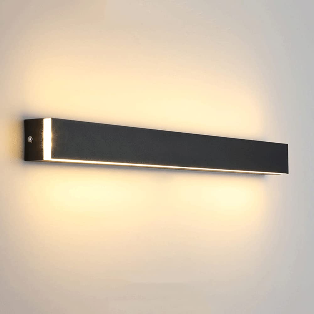 Apliques de pared de fondo decorativos en aluminio negro con geometría minimalista