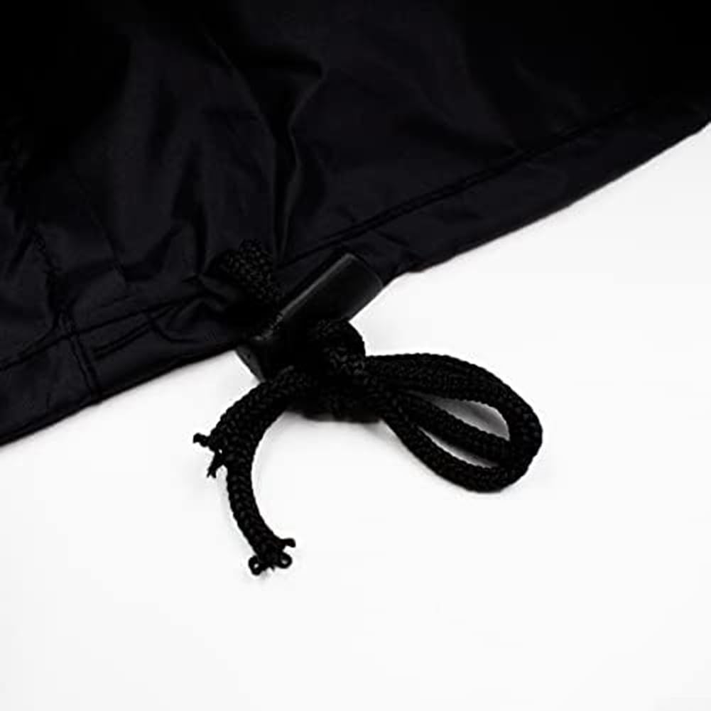 Sac de rangement noir pour tente, auvent, sac de rangement imperméable noir, avec cordon de serrage et deux dragonnes, pour meubles, grils, etc. (140 x 34 x 44 cm)