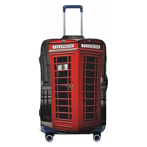 British Phone Booth Print Luggage Suitcase Covers Elastic Washable Luggage Protector Luggage Covers For Suitcase