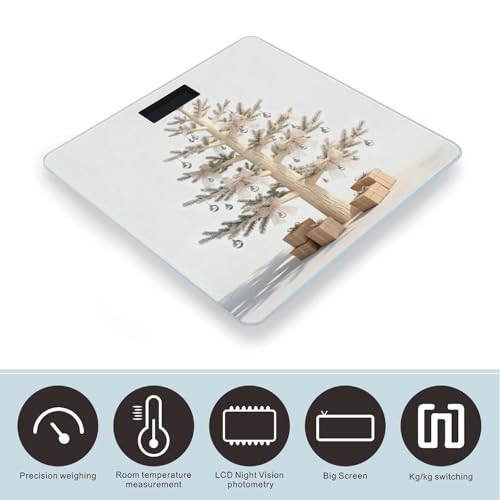 Báscula digital de baño con pantalla LCD y base antideslizante miniatura 3
