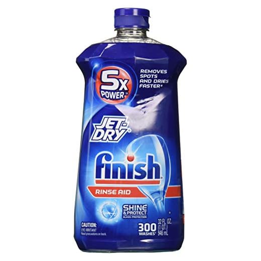 Finish Jet-Dry Rinse Aid, 32oz, Dishwasher Rinse Agent & Drying Agent