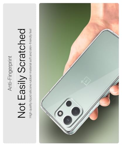 Image of WOW IMAGINE Transparent Back Cover Case for 1+ OnePlus Nord 6 5G | Raised Bumps for Full Device & Camera Protection Shockproof TPU Silicone Back Case Mobile Cover - Transparent