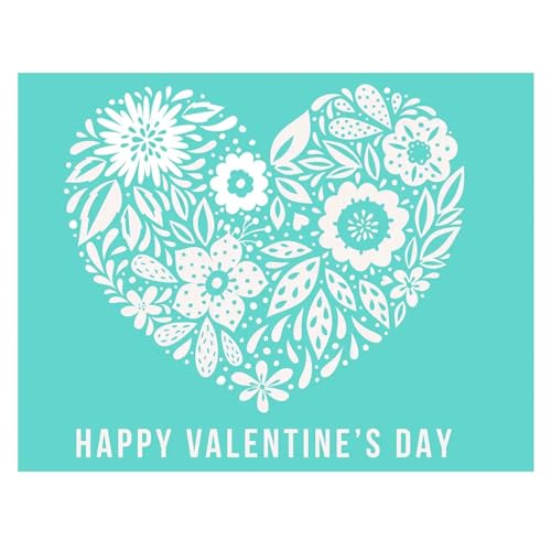 MANGOUSONG Screen Printing Kit,21.5x27.8cm Flowers and Love Silk Screen Stencils Reusable Silkscreen Print Kit for Printing Handbag Decoration Template ?Seal Tool