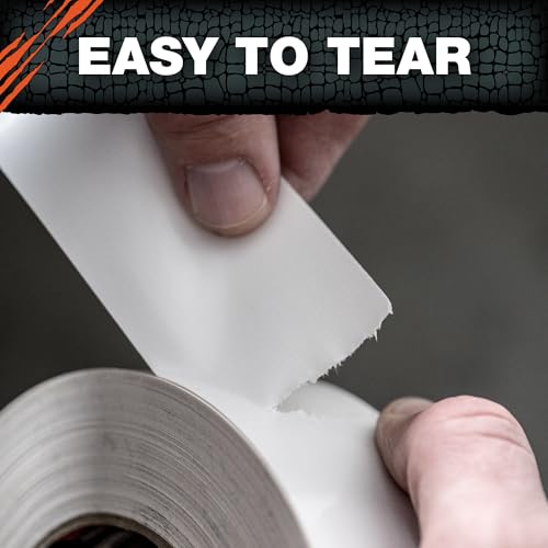 Image of T-REX Tape Heavy Duty Duct Tape with UV Resistant & Waterproof Backing for Ferociously Strong Repairs, 1.88 inch x 50 yd, White, 1 Roll