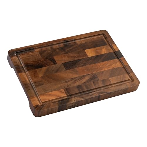 Walnut Wood Cutting Board Small End Grain Board for Kitchen, Compact Size with Non-Slip Base, Lightweight & Durable for Cheese and Small Prep, 9x6x0.8 Inch 8.9"L x 6.1"W Wanlut Wood