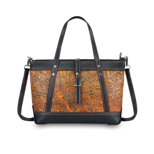 Crossbody Bag for Women Shoulder Bag Purse Handbag Medium Satchel Embossing Floral Pattern