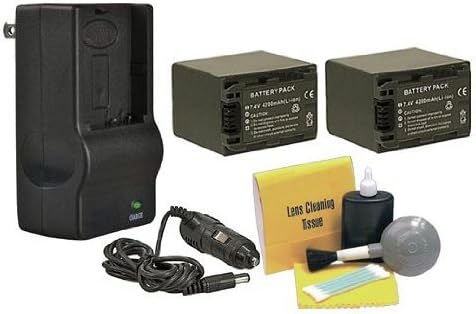 Digital Nc Ultra High Capacity Lithium Ion Replacement Compatible with Sony NP-FH100-2 Batteries (4200Mah) + AC/DC Rapid Travel Charger