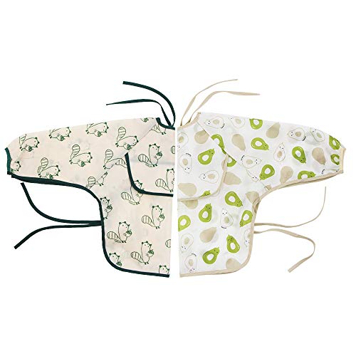 Baby Smock With Long Sleeves-Toddler Soft Bib For 6-24 Months