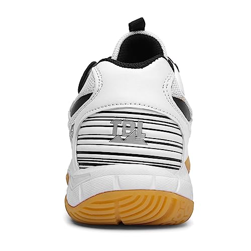 Zapatos de bádminton cómodos para squash y pickleball masculino blanco 4