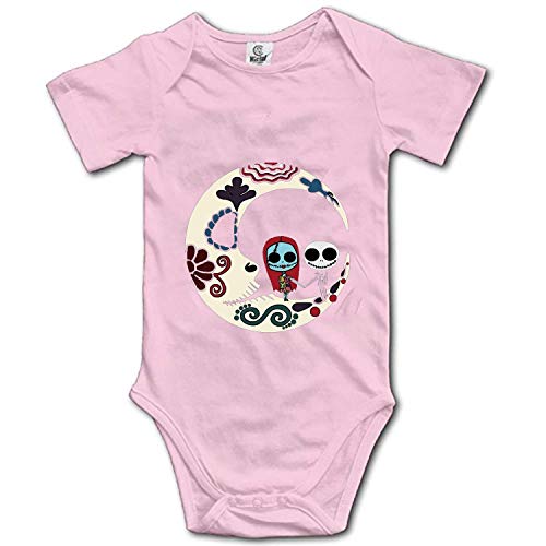 Image of GKrepps Nightmare Before3 Baby Boy Girl Clothes Newborn Organic Bodysuit Romper Pink