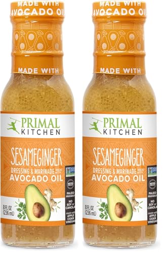 Primal Kitchen Sesame Ginger Vinaigrette & Marinade Salad Dressing made