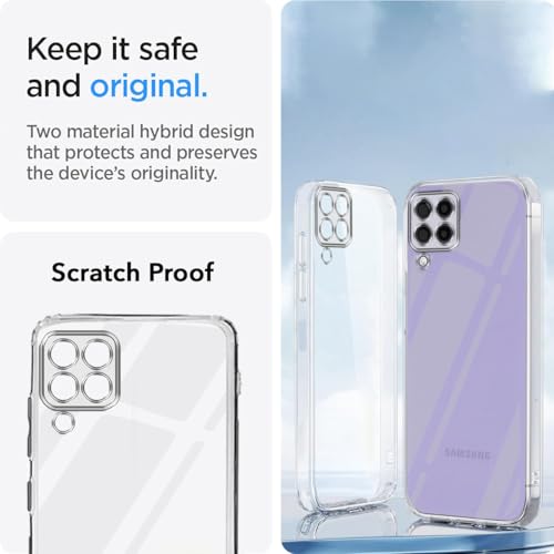Image of Jkobi Back Cover for Samsung Galaxy A22 4G (Silicone Clear Shockproof Case with Camera Protection | Soft and Flexible | Transparent)