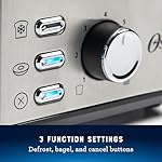 Oster 2 Slice Toaster, With 7 Browning Settings, Extra Wide Slots For Bagels and Special Breads, Removable Easy-to-Clean Crumb Tray, Cancel/Defrost/Bagel, Stainless Steel - Image 3